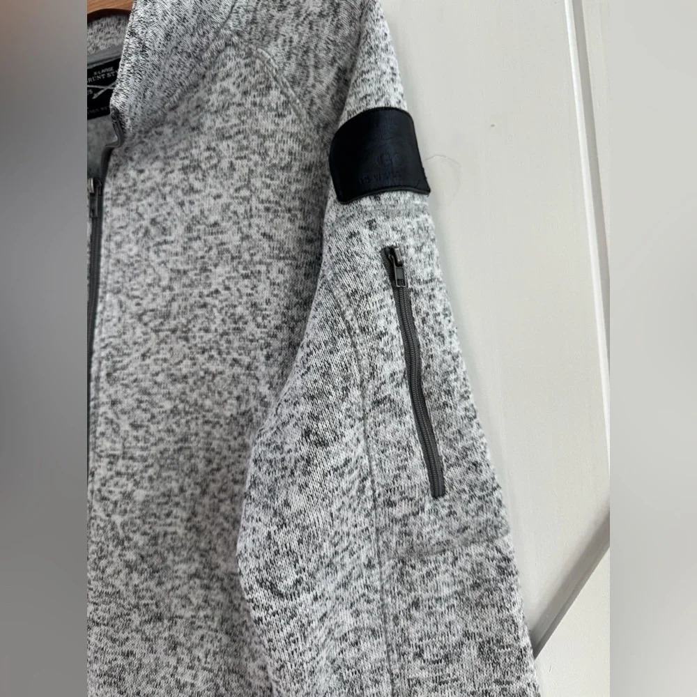 Grunt Style Women's Full Zip Sweater Jacket - Heather Gray - Picture 5 of 8